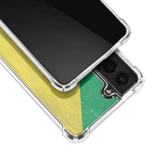 Republic of the Congo Flag Distressed Galaxy S21 FE Clear Case